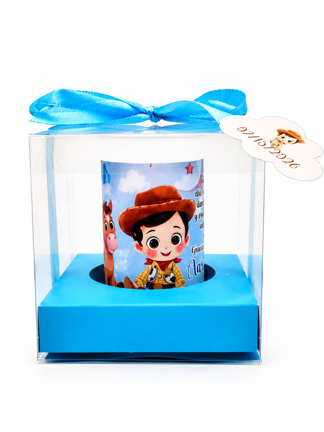 Recordatorio para baby shower, vela personalizada para baby shower